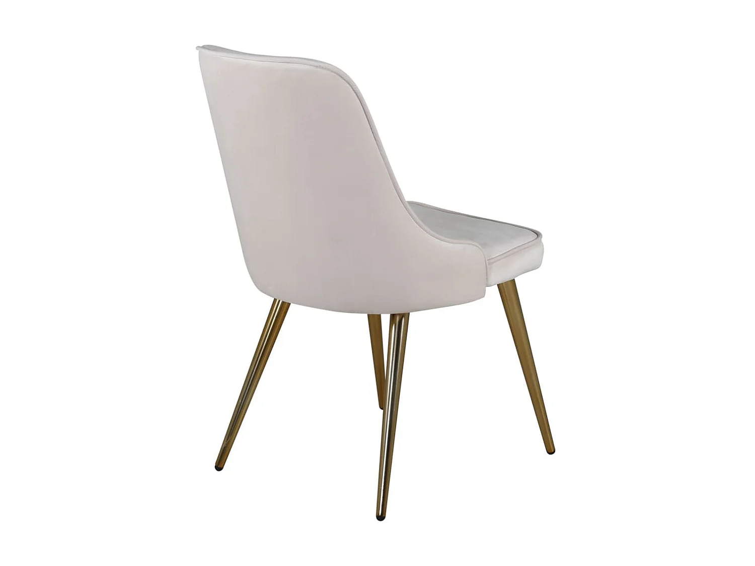 Chaises à manger lot de 2 Velvet Deluxe Beige/laiton