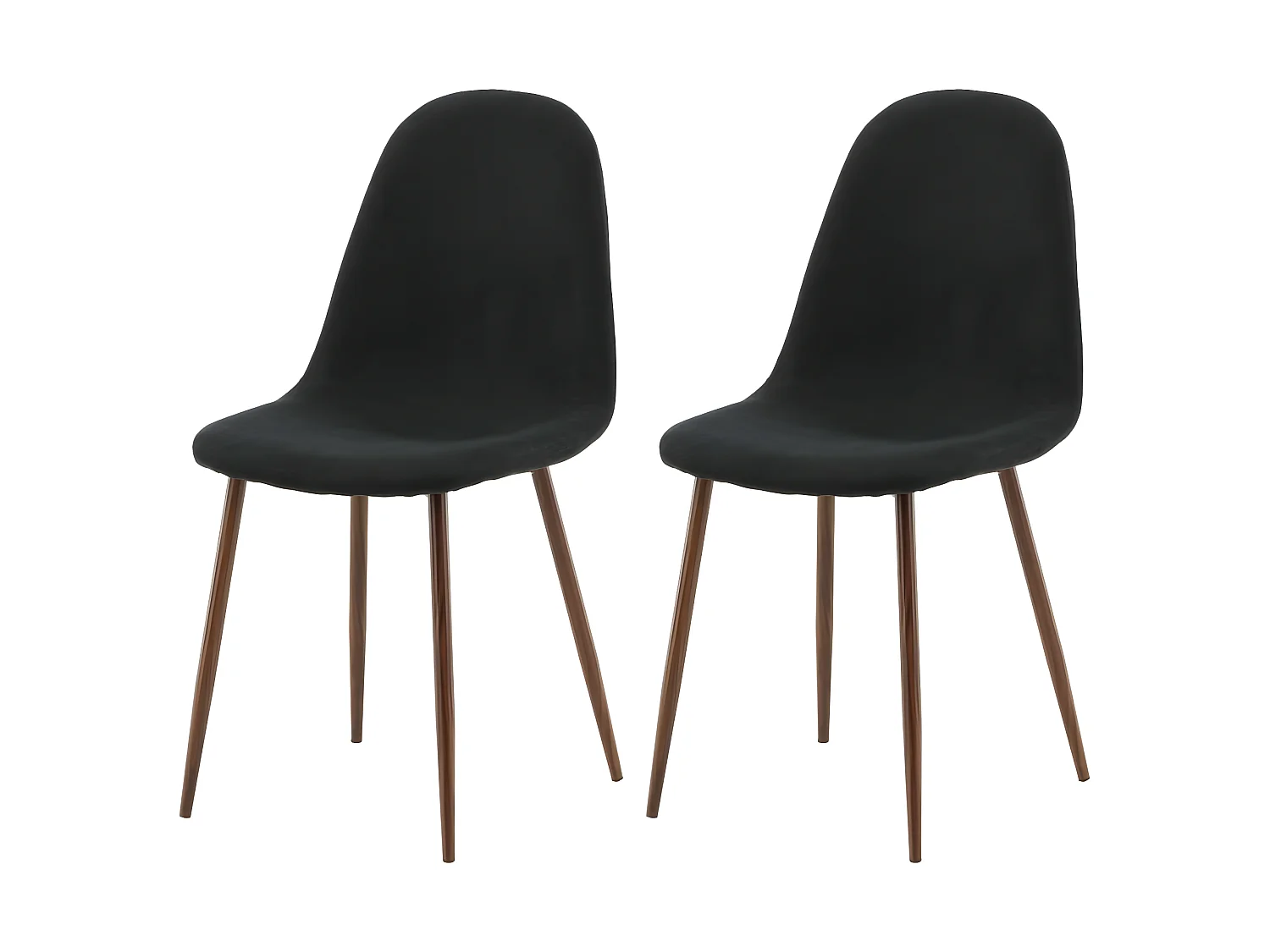 Polar eetkamerstoel zwart.