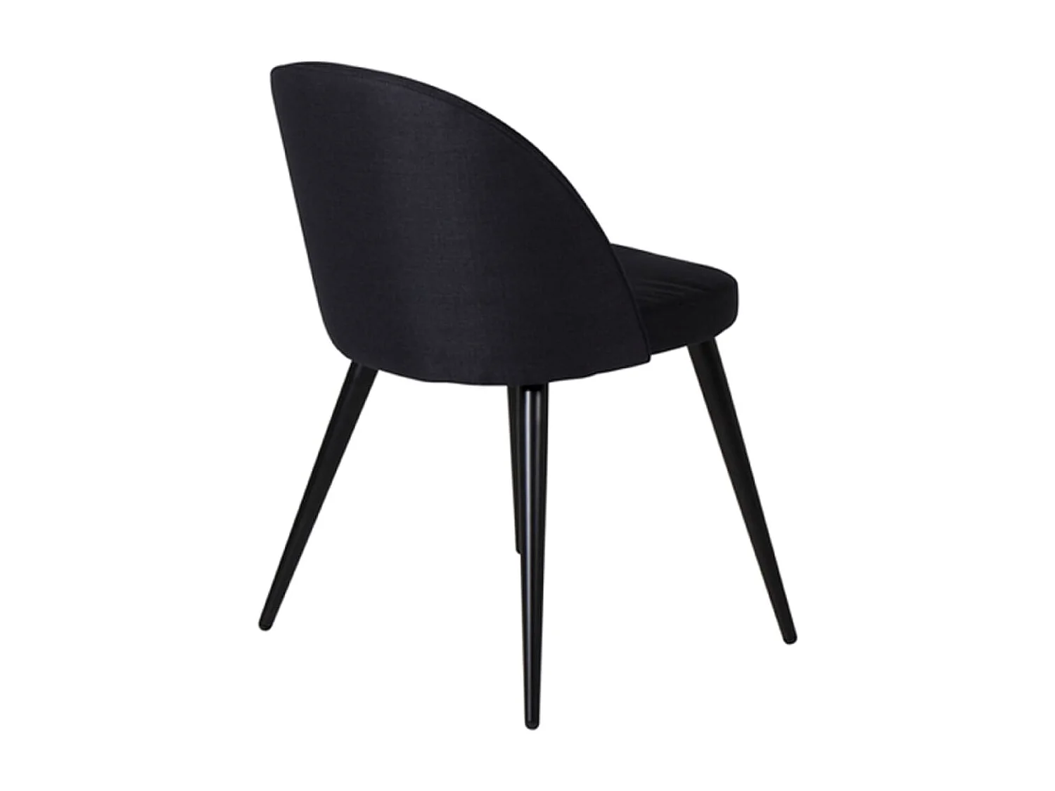 Chaises à manger lot de 2 Velvet Polyester Noir