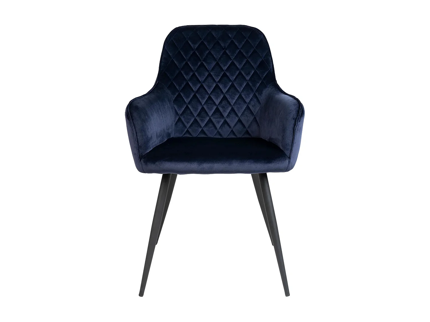 Robel lichtgrijze stoffen stoel en metalen poten met houteffect - Set van 2-Kleur Donkerblauw