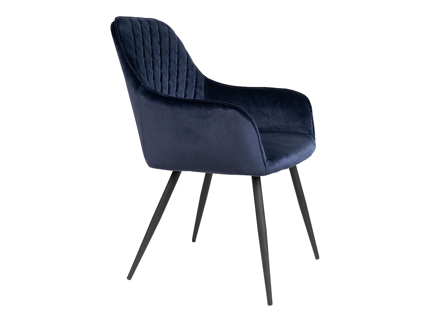 Hasse Chaise de salle à manger en velours, bleu.