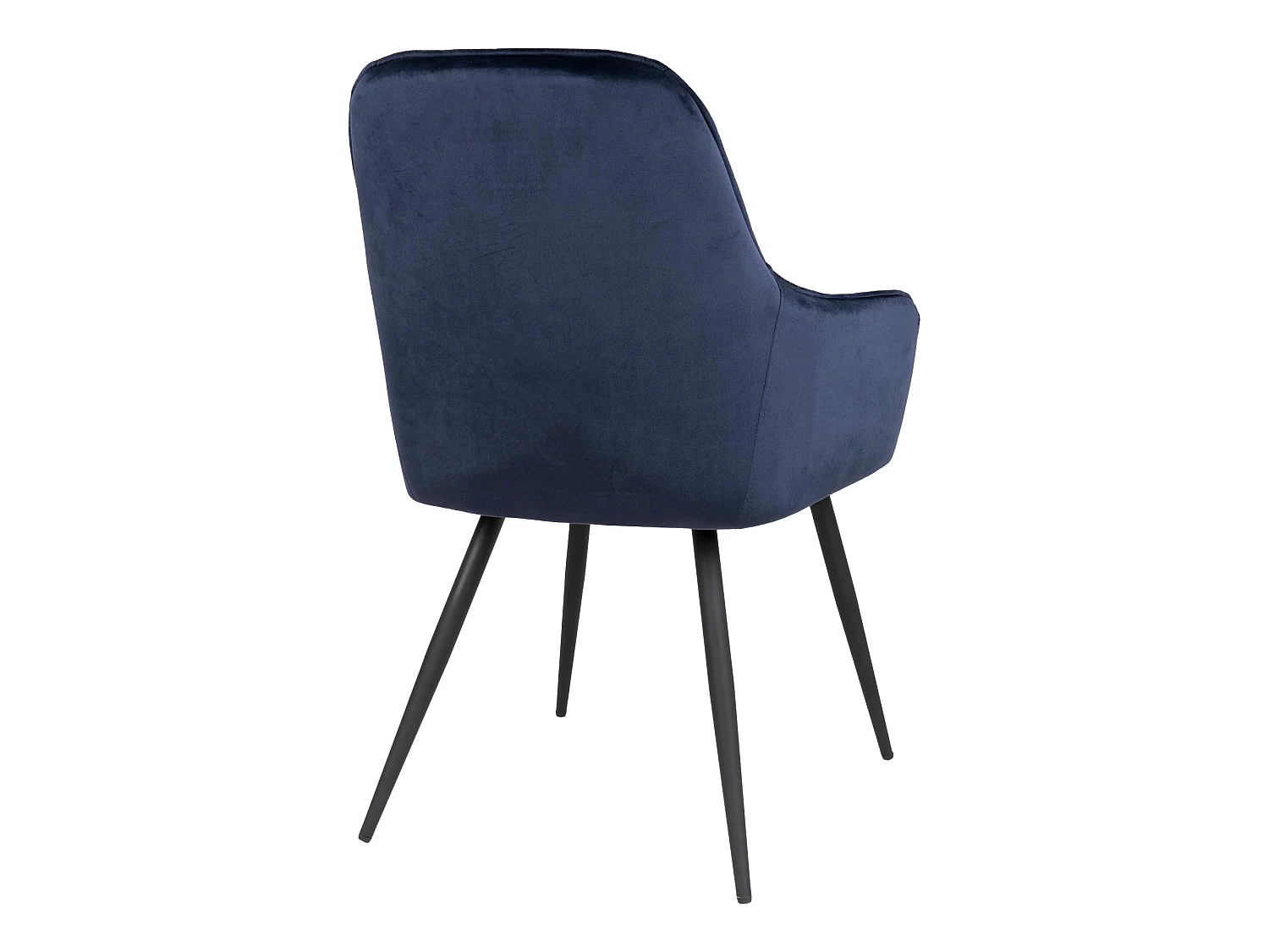 Hasse Chaise de salle à manger en velours, bleu.