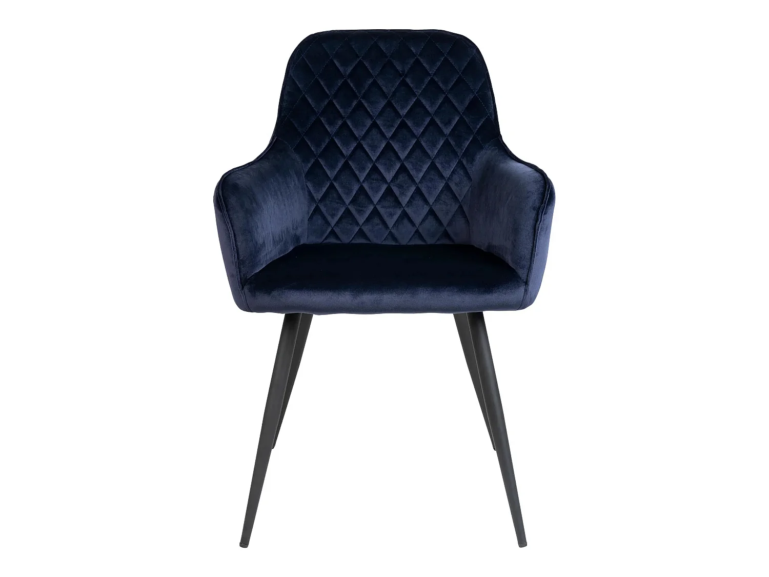 Hasse Chaise de salle à manger en velours, bleu.