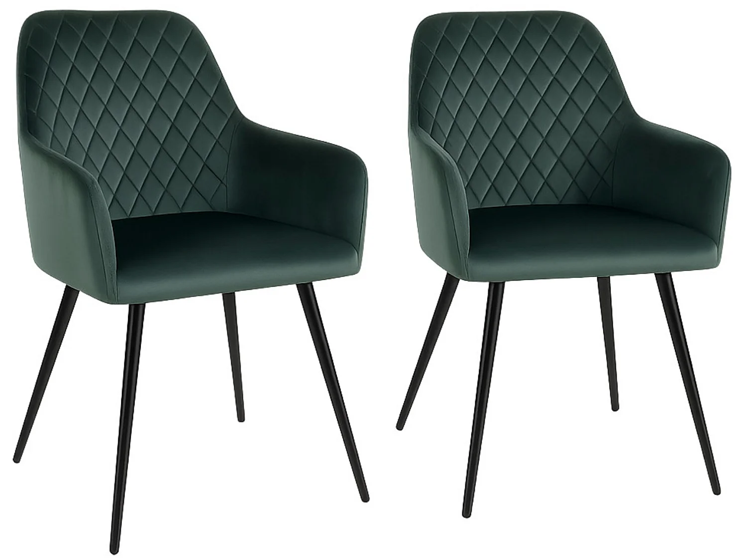 Hasse Chaise de salle à manger en velours, bleu.