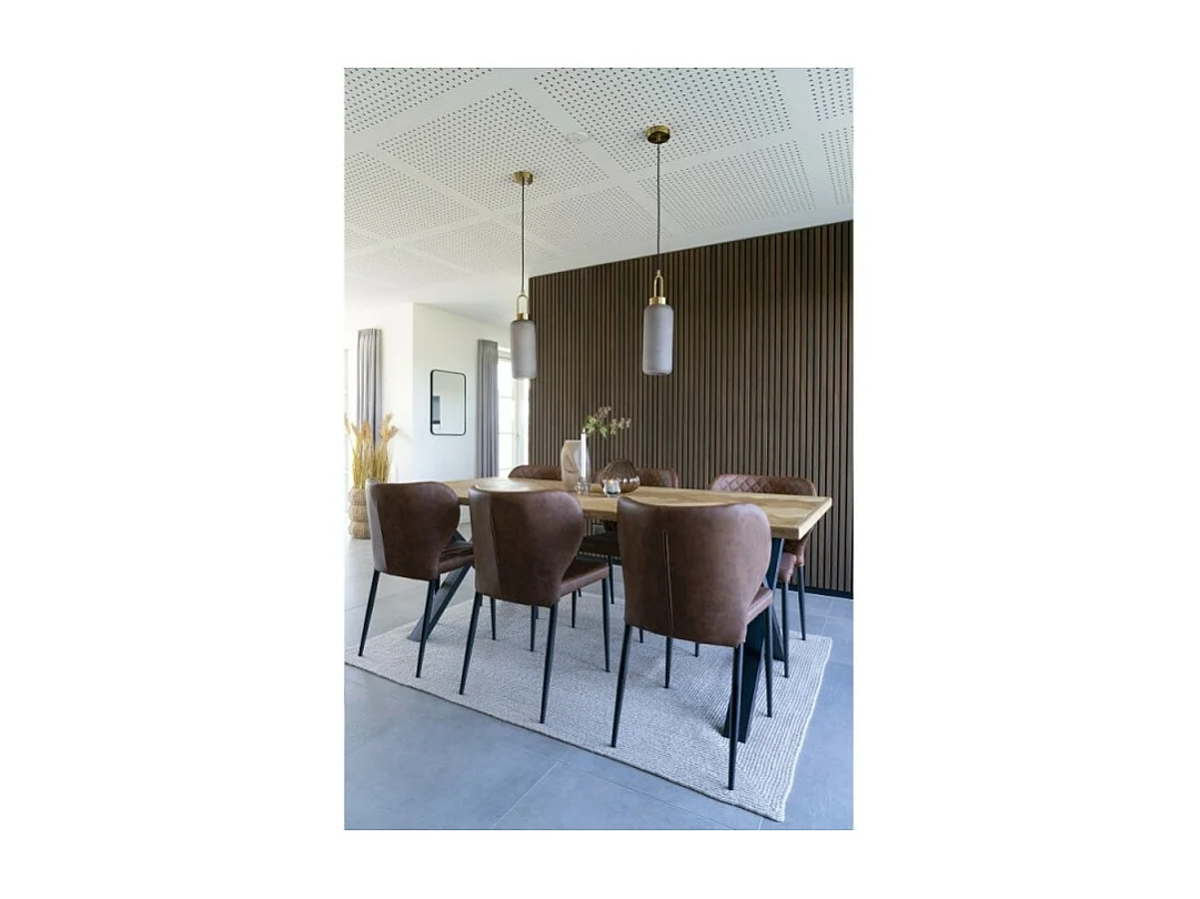 Pisa eetkamerstoel bruin, zwart.