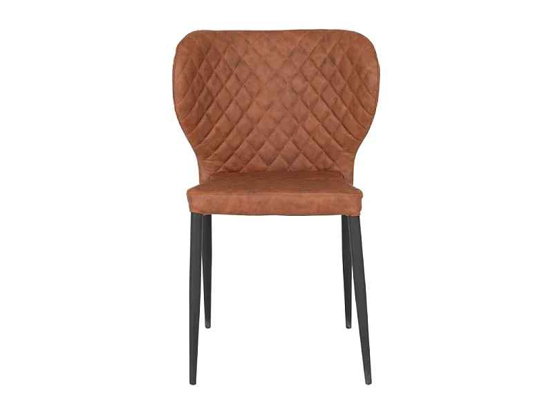 Chaise De Salle À Manger Pisa En Pu Marron Vintage