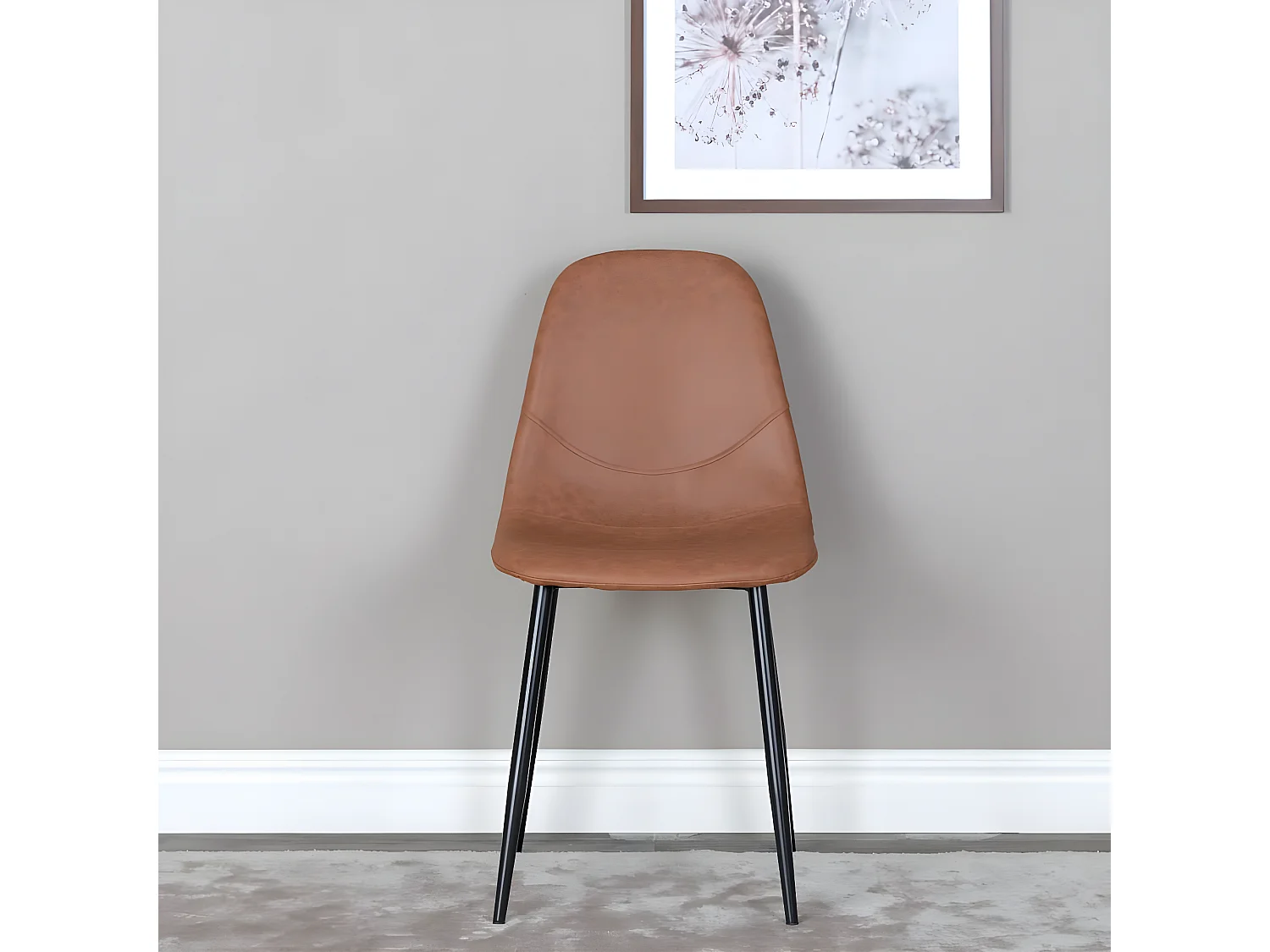 Polar Esszimmerstuhl braun.