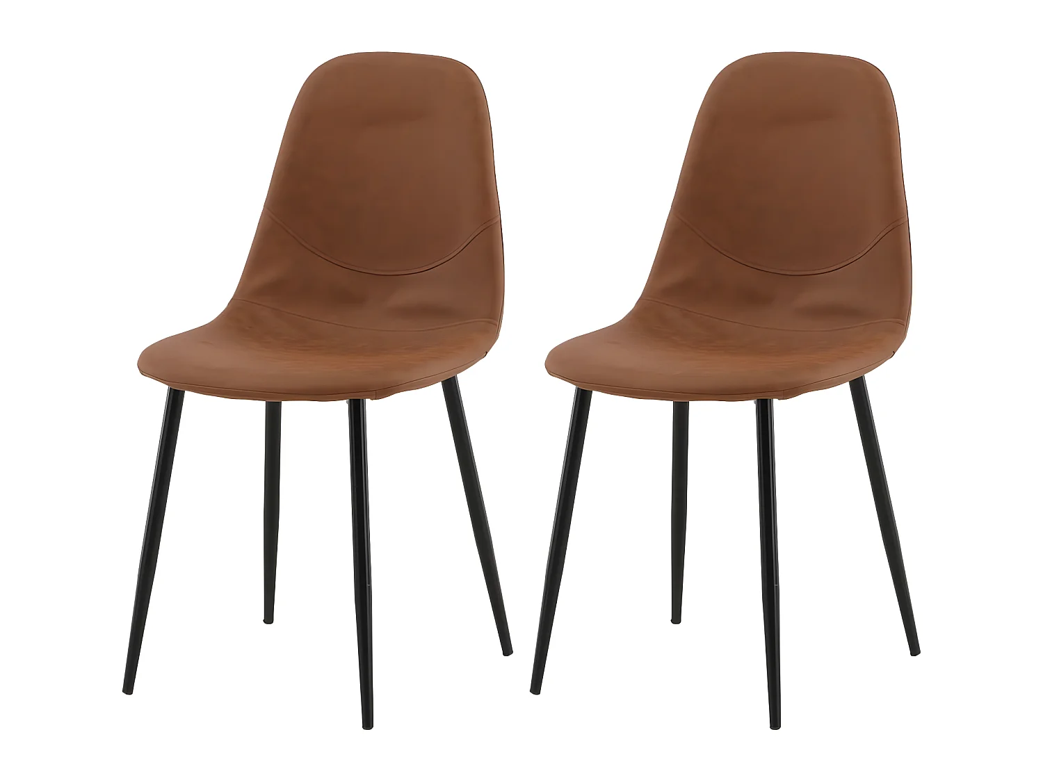 Polar eetkamerstoel bruin.