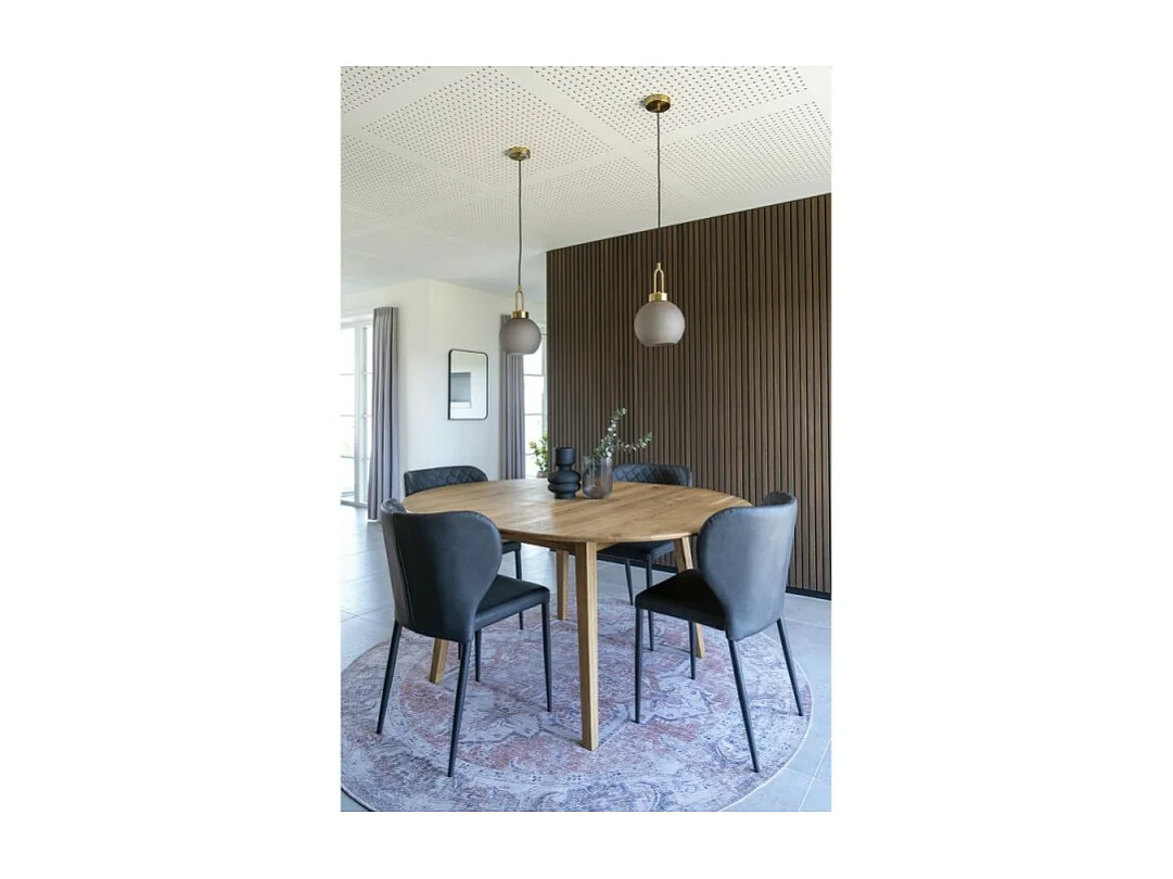 Pisa eetkamerstoel donkergrijs, zwart.