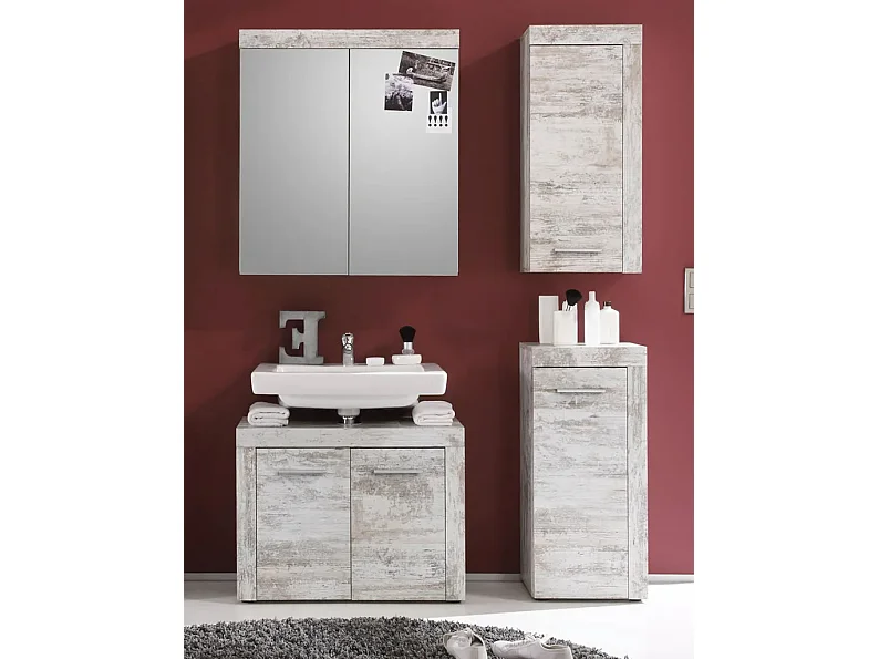 Cali witte melamine badkamerkast met 1 deur