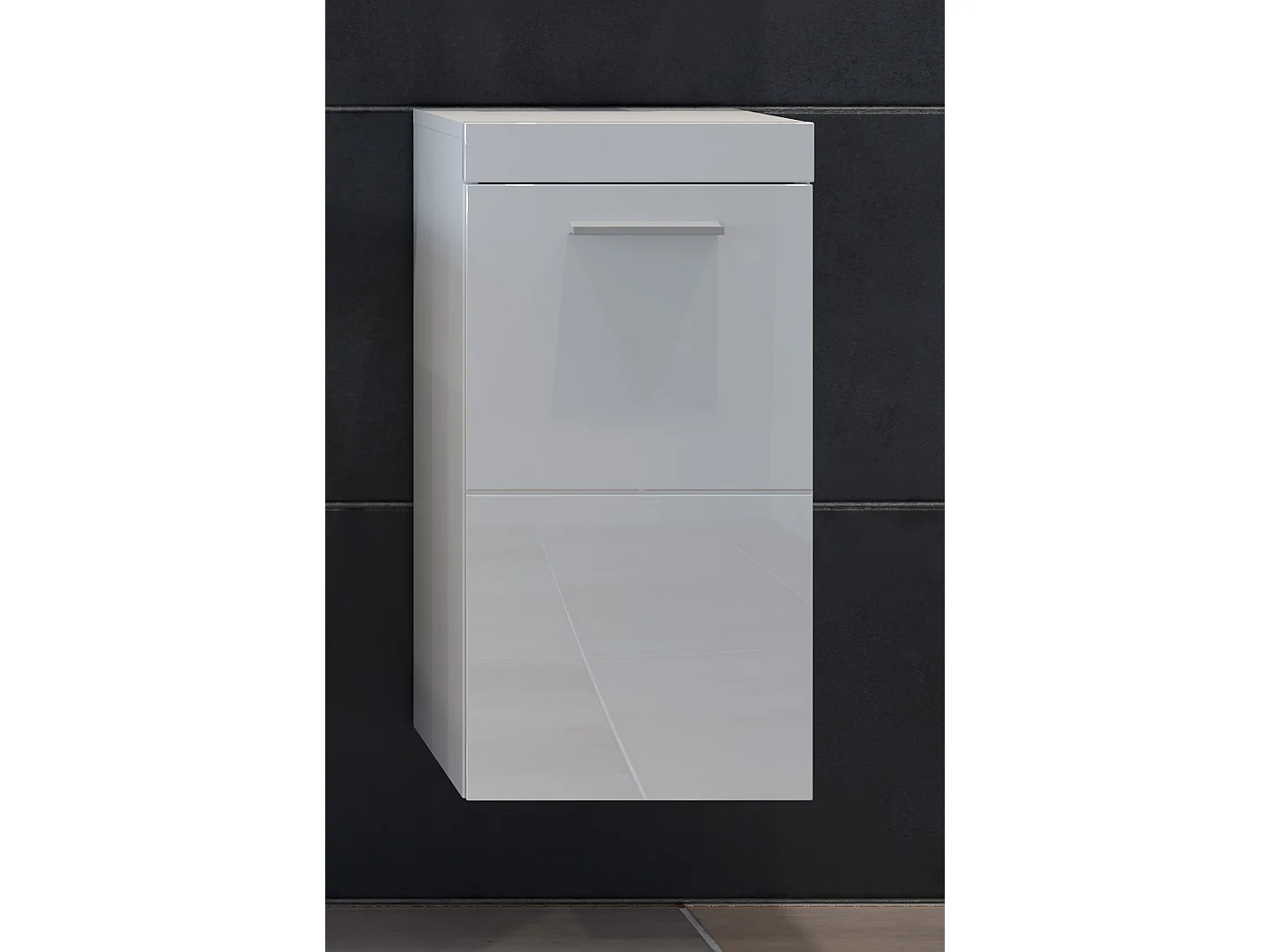 Divone glanzend wit hangend badkamermeubel 35 cm