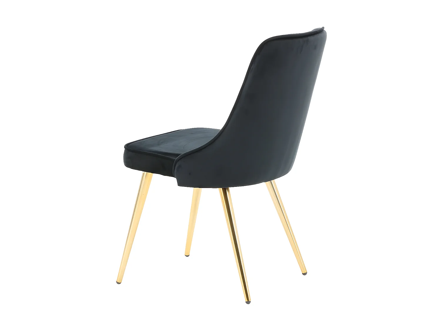 Chaises à manger lot de 2 Velvet Deluxe noir/laiton