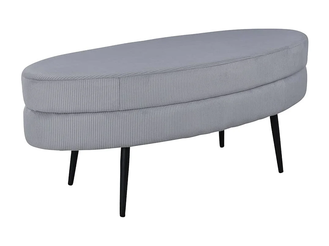 Otto poef, hocker fluweel zwart, grijs.