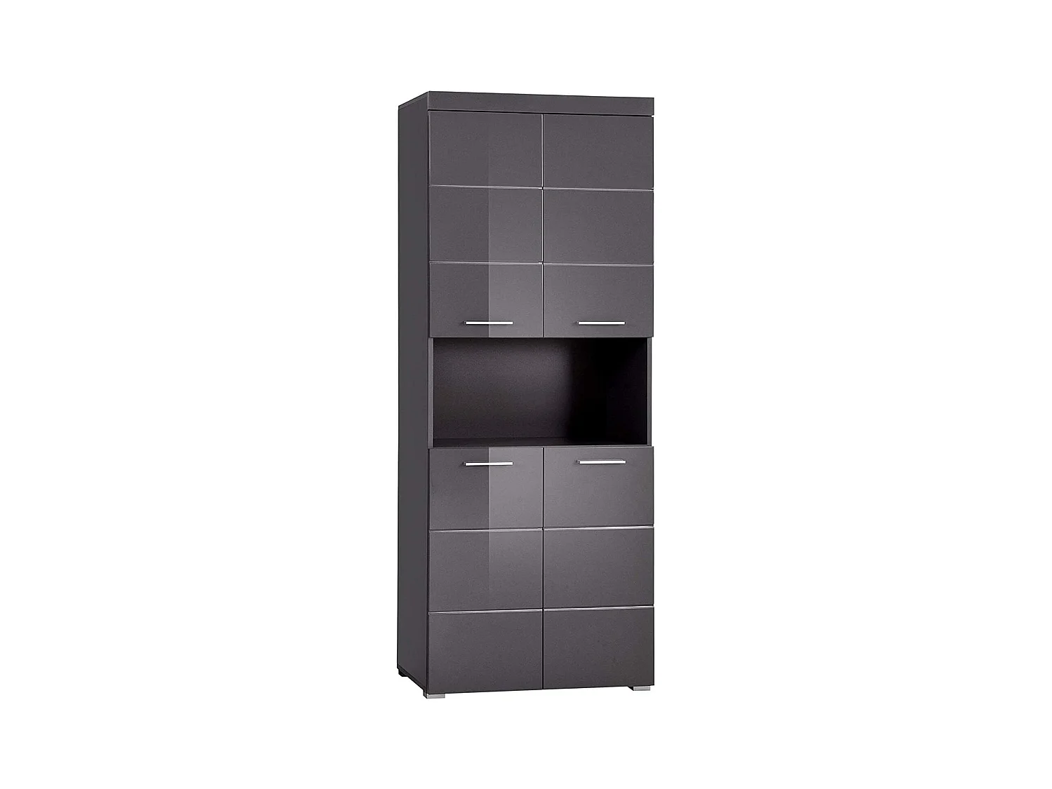 Colonne de salle de bain 2 portes gris brillant Kelia 73cm