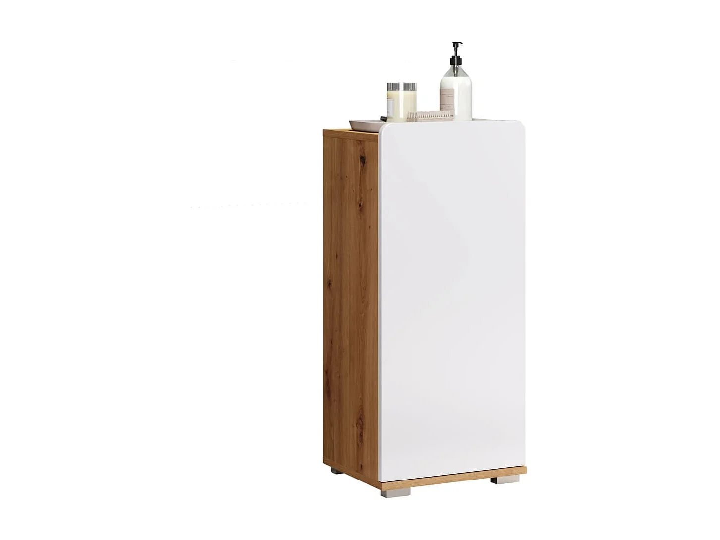 Klara glanzend en ambachtelijk eiken badkameronderkast 37 cm