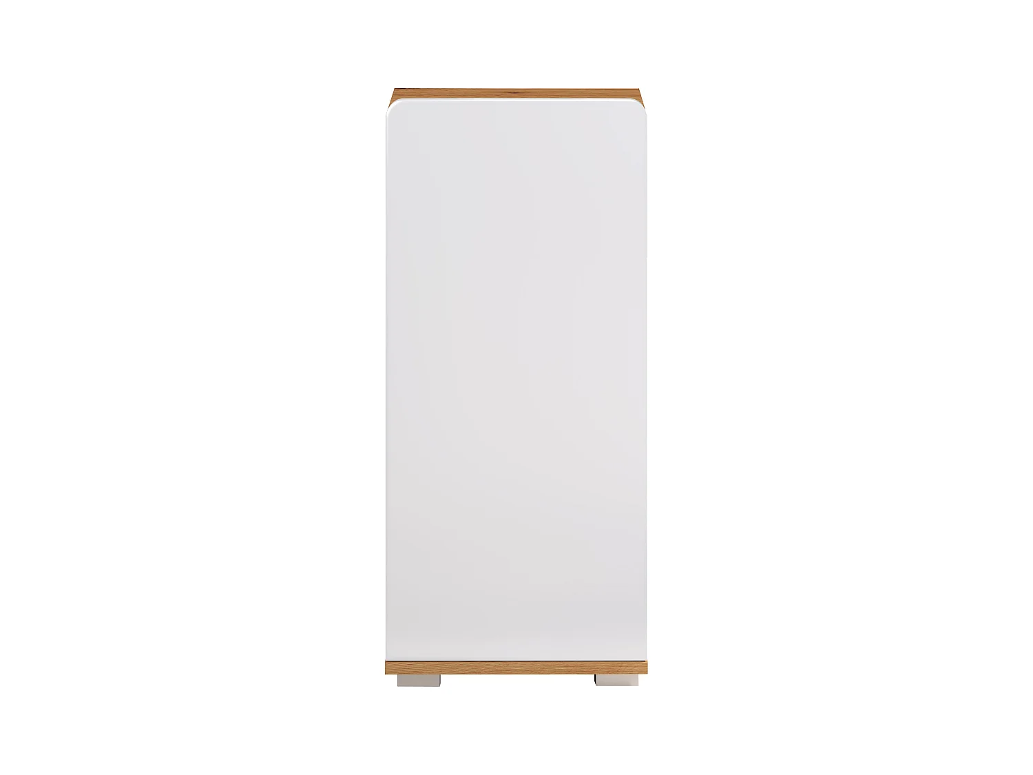 Armoire de rangement de sol Ciara Blanc et chêne artisanal