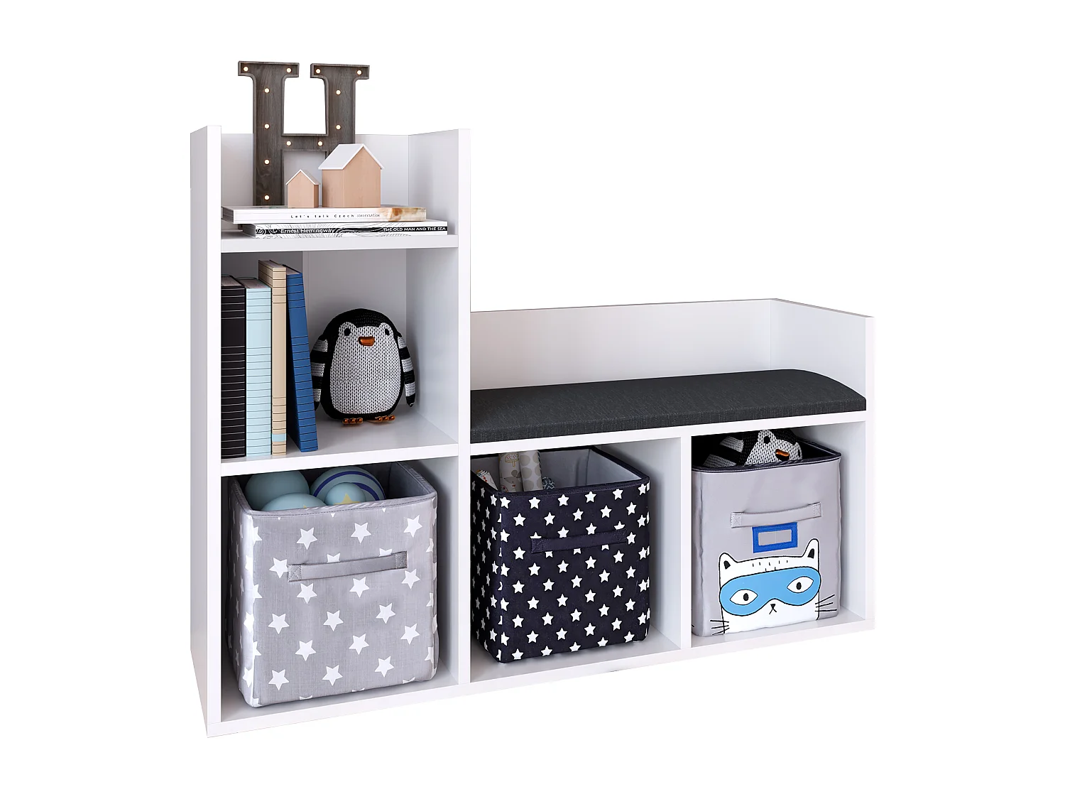 Stand Rack Lelus white H. 88 x W. 108 x D. 34 cm