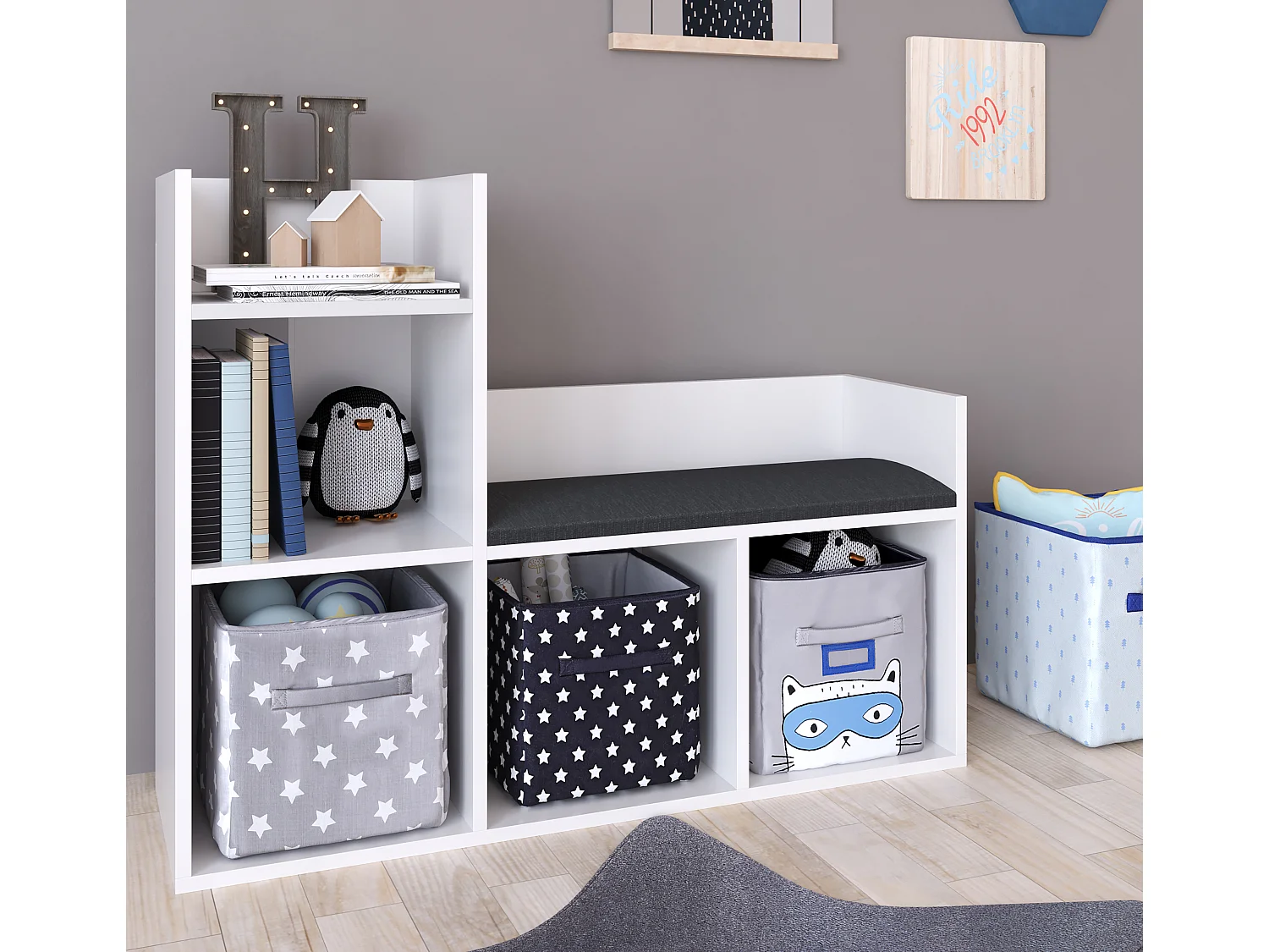 Stand Rack Lelus white H. 88 x W. 108 x D. 34 cm