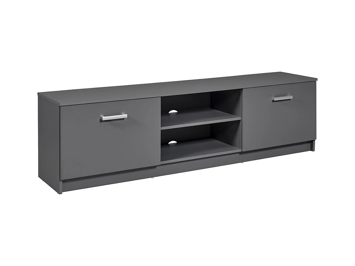 Meuble TV 2 Portes Design "Azio" 180cm Gris