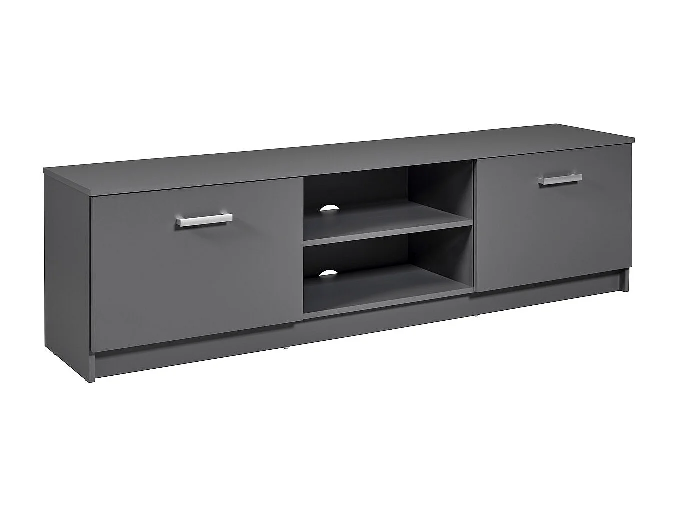 Meuble TV 2 Portes Design "Azio" 180cm Gris