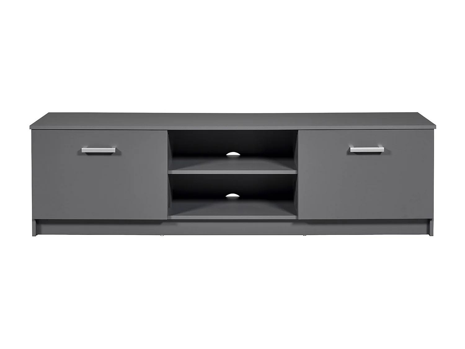 Meuble TV 2 Portes Design "Azio" 180cm Gris