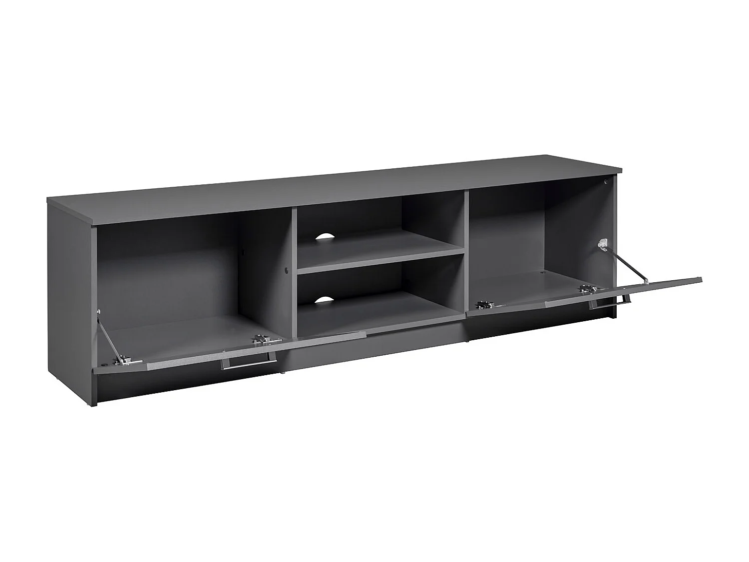 Meuble TV 2 Portes Design "Azio" 180cm Gris