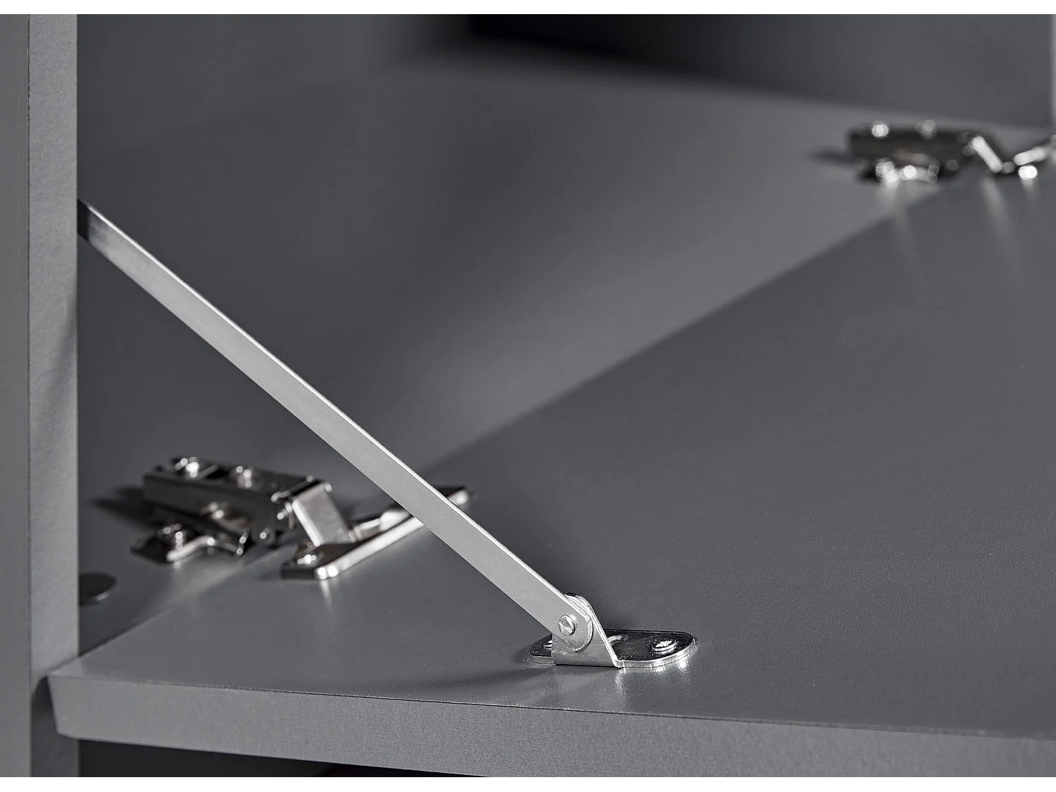 Meuble TV 2 Portes Design "Azio" 180cm Gris