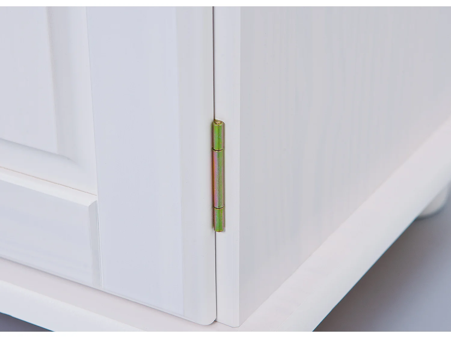 Vaisselier 3 Portes en Bois Massif "Alienor" 198cm Blanc