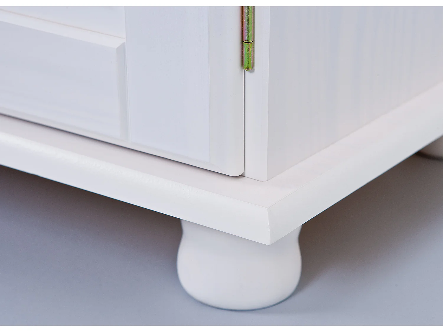 Vaisselier 3 Portes en Bois Massif "Alienor" 198cm Blanc