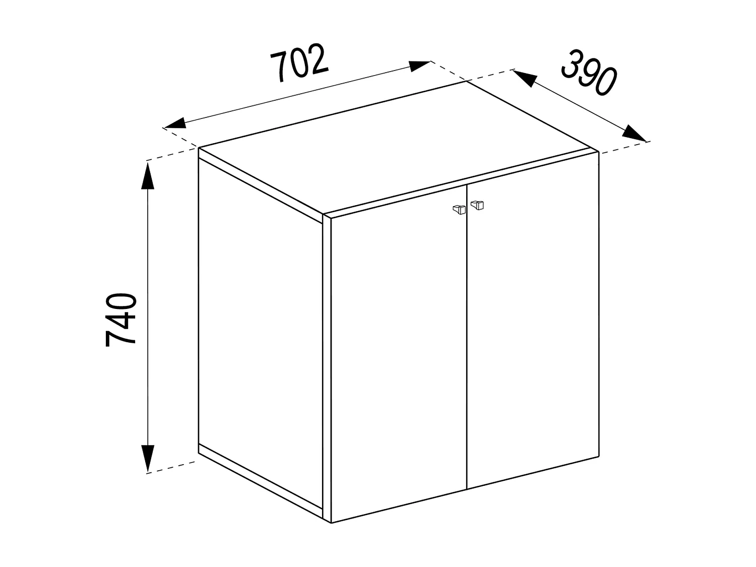Chest of drawers & sideboards Vandol Book H. 75 x W. 70 x D. 36 cm
