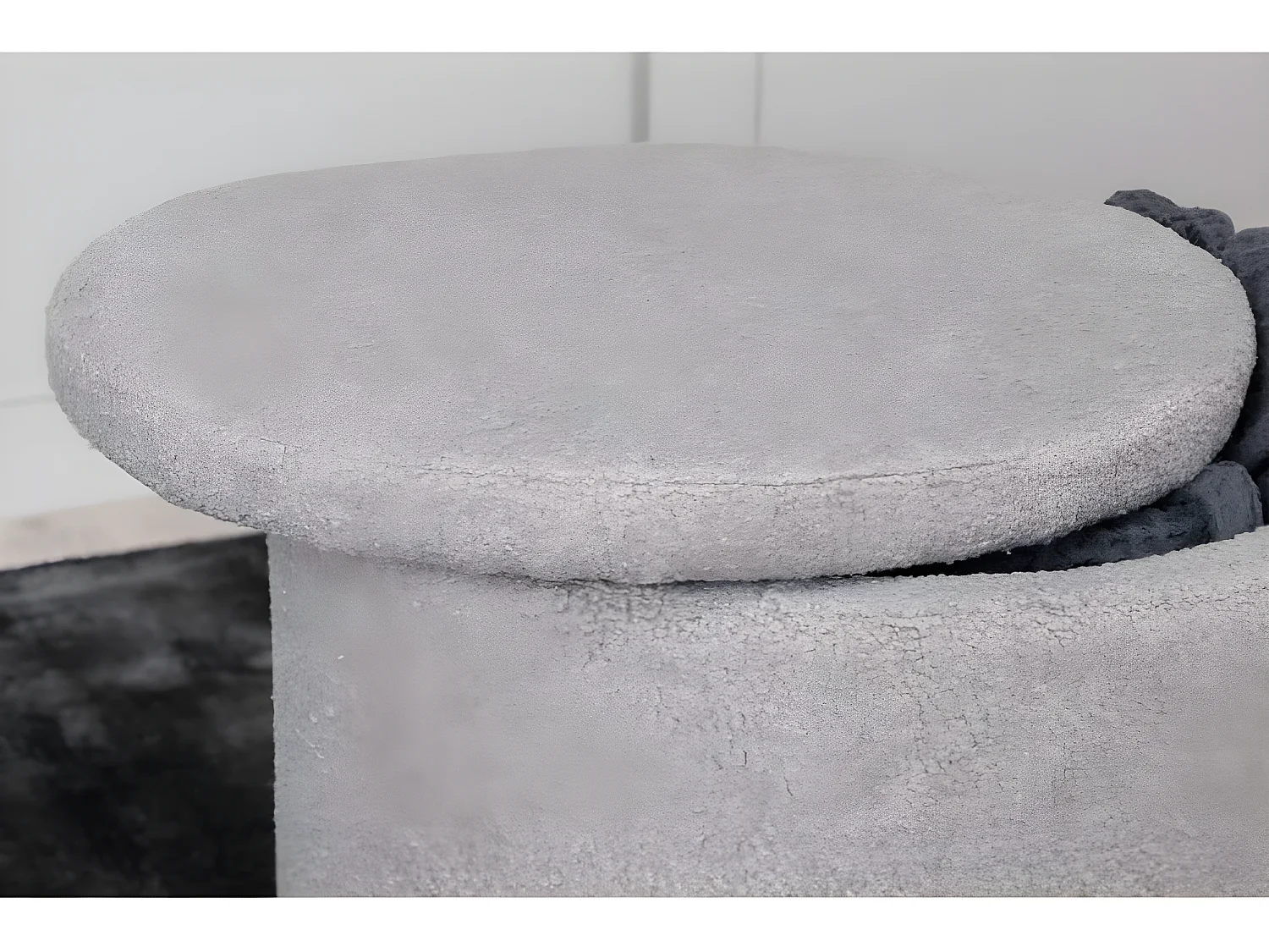 Pouf Dunken 51x51x43 cm Teddy Grège