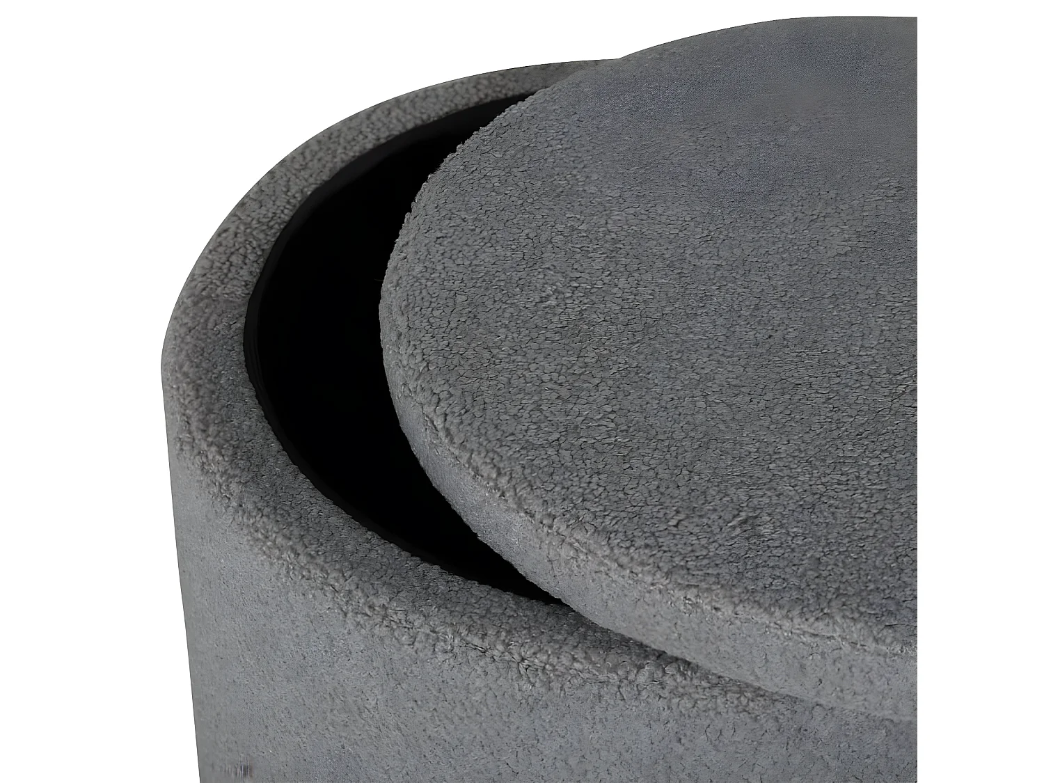 Pouf Dunken 51x51x43 cm Teddy Grège