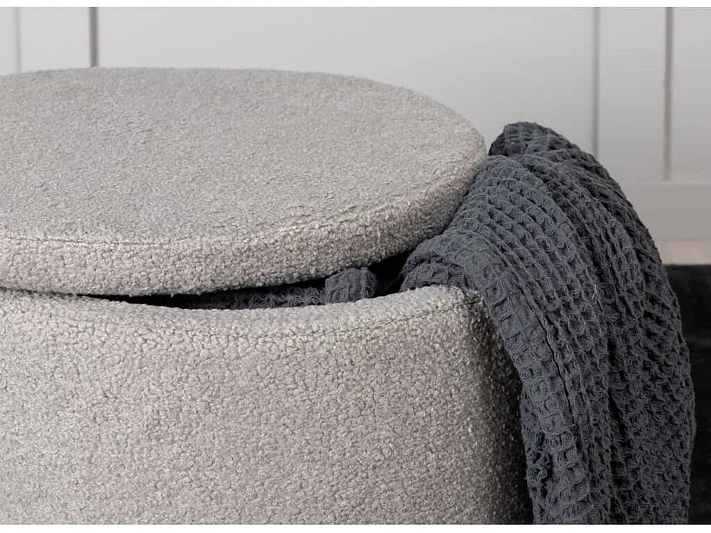 Pouf Dunken 51x51x43 cm Teddy Grège