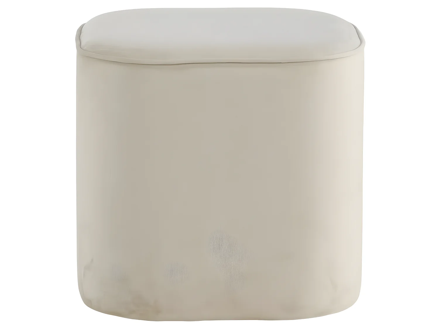 Piff Pouf, Hocker Ø44cm Velour weiß.