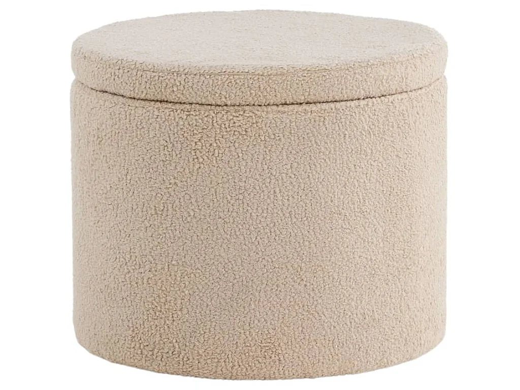 Pouf Dunken 51x51x43 cm Teddy Beige