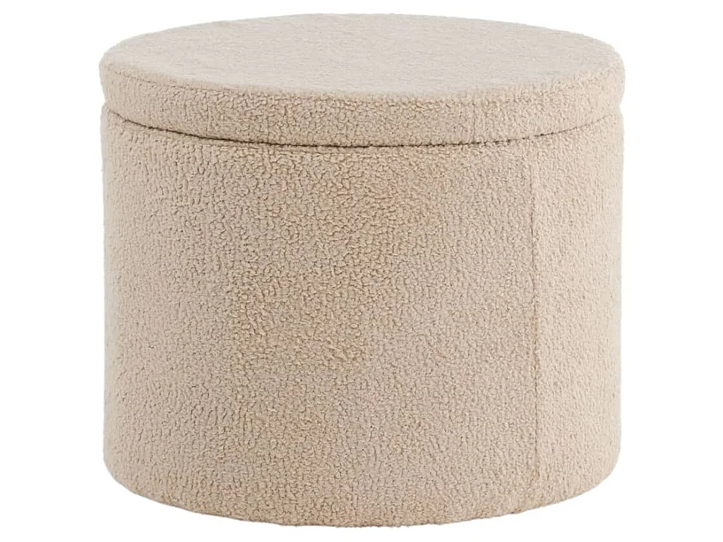 Pouf Dunken 51x51x43 cm Teddy Beige