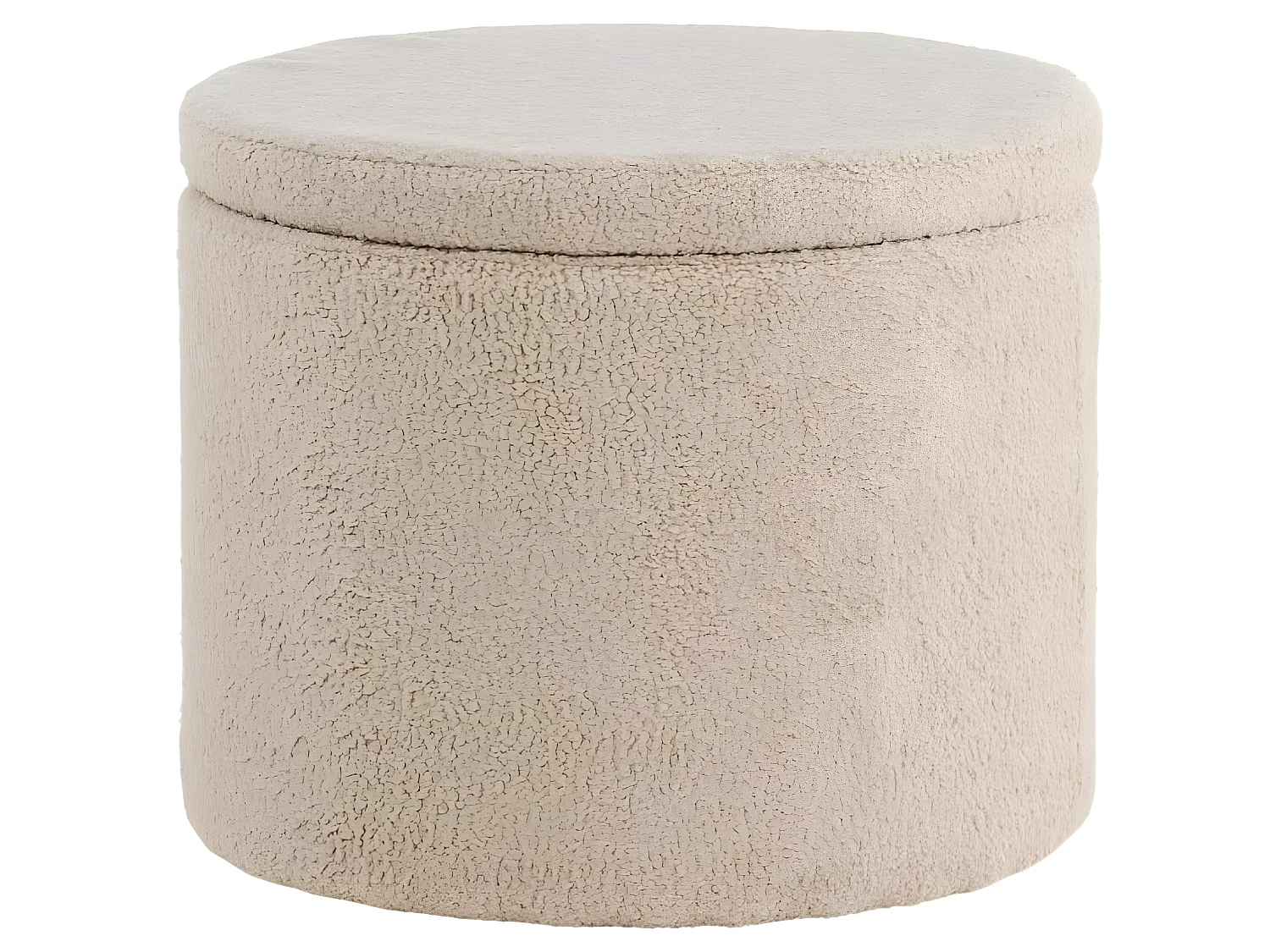 Pouf Dunken 51x51x43 cm Teddy Beige