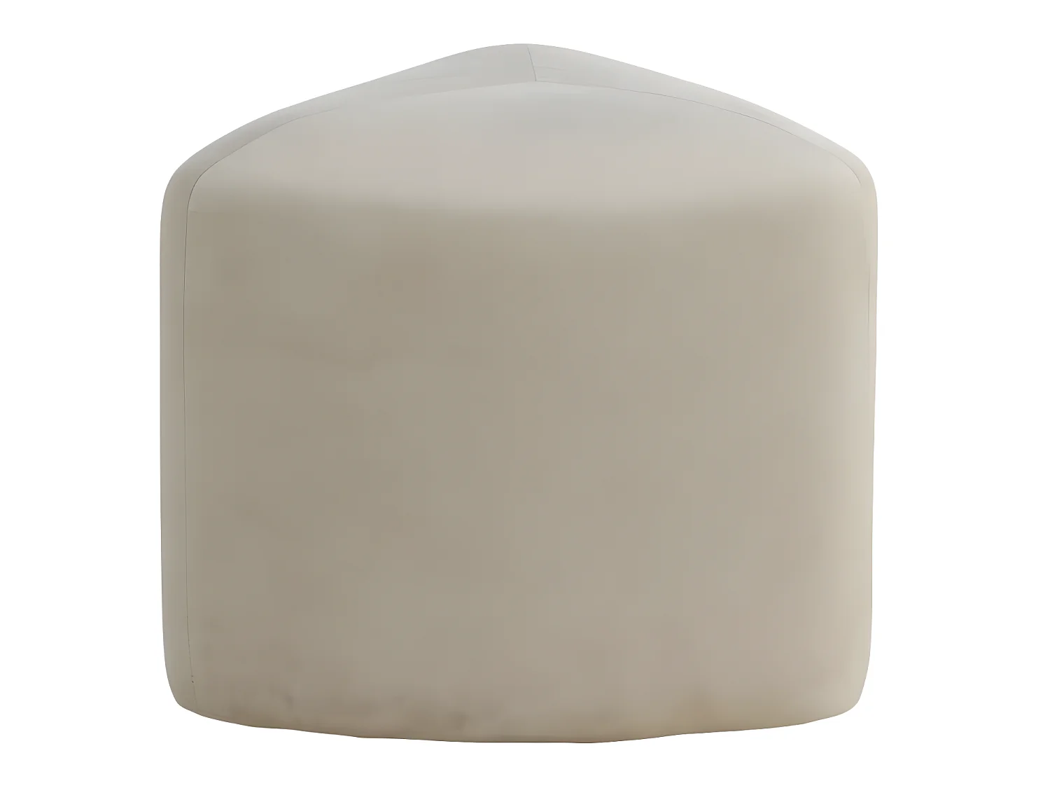 Peg poef, hocker Ø46cm velours wit.