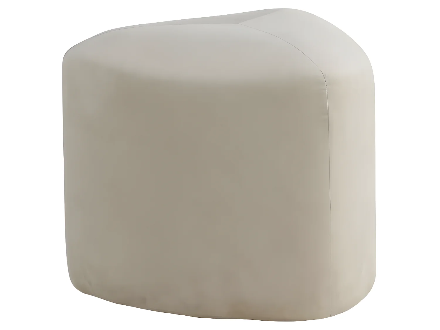 Peg poef, hocker Ø46cm velours wit.