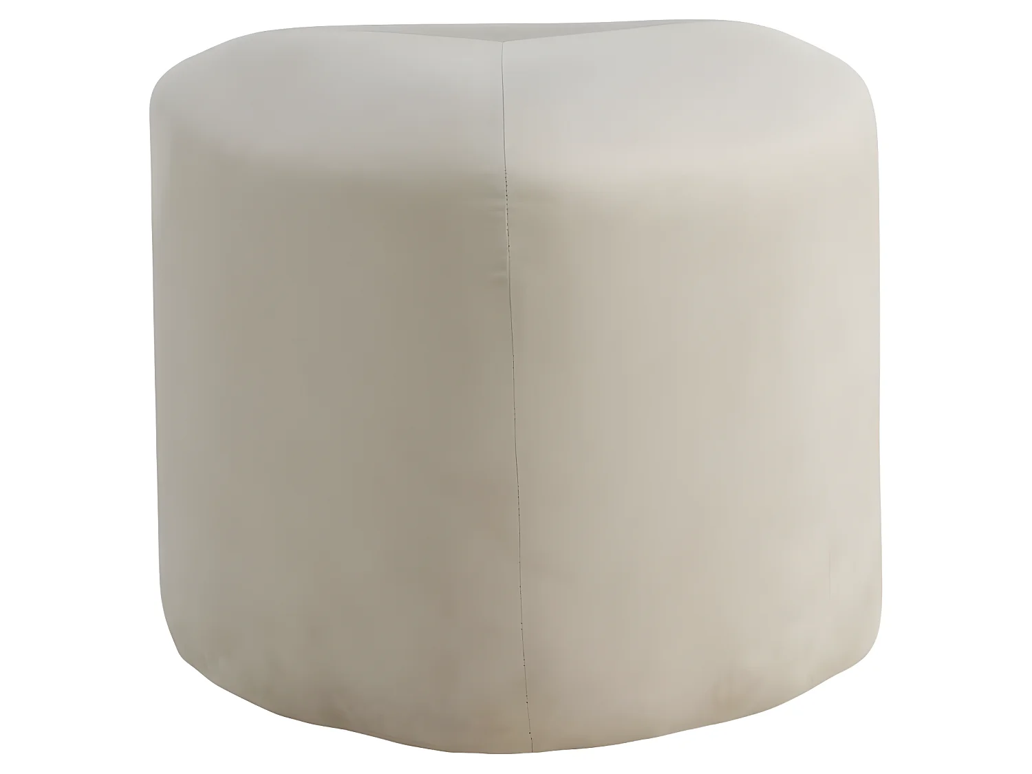 Peg poef, hocker Ø46cm velours wit.