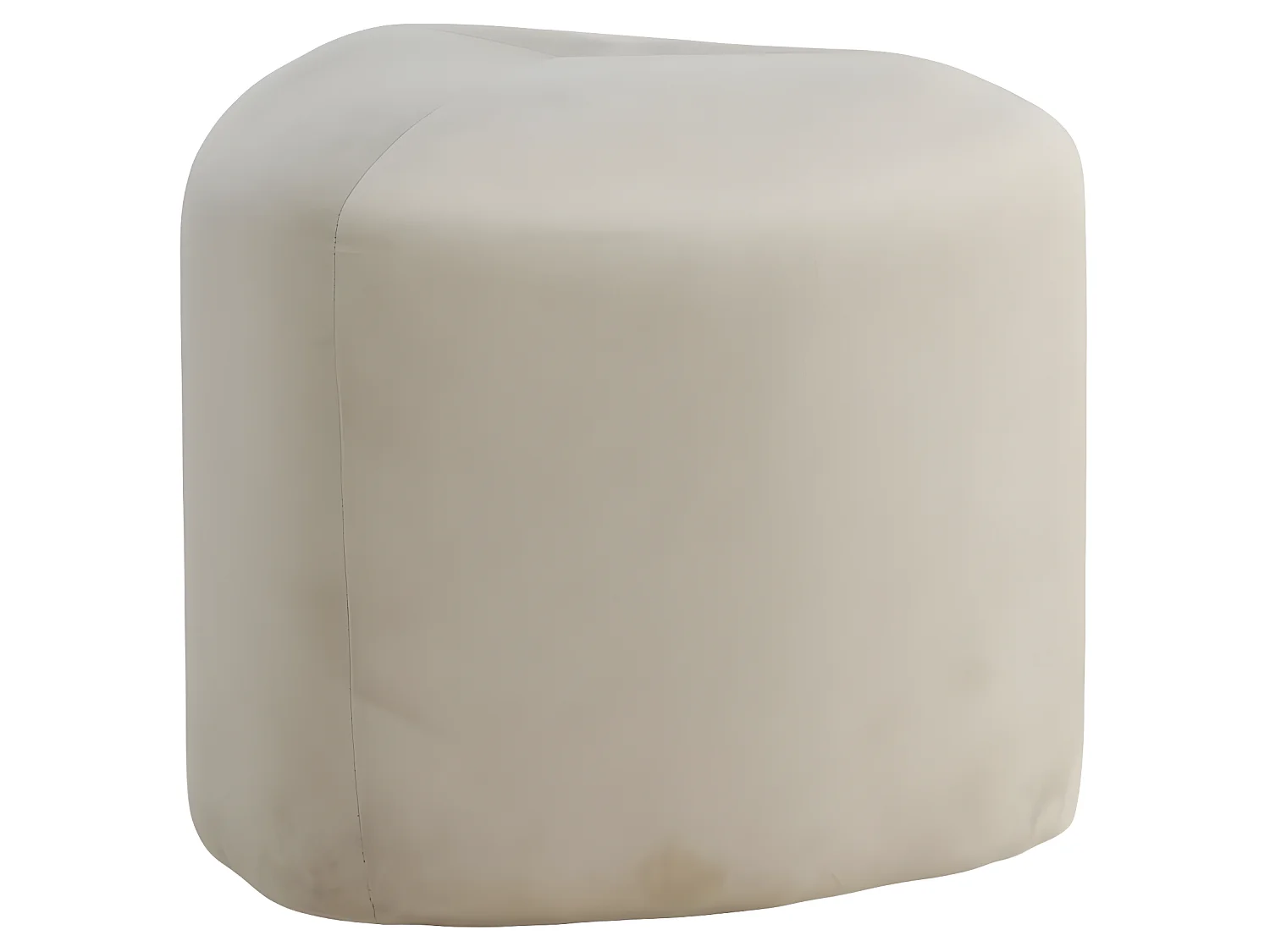 Pouf Peg 46x46x41 cm Velours Blanc