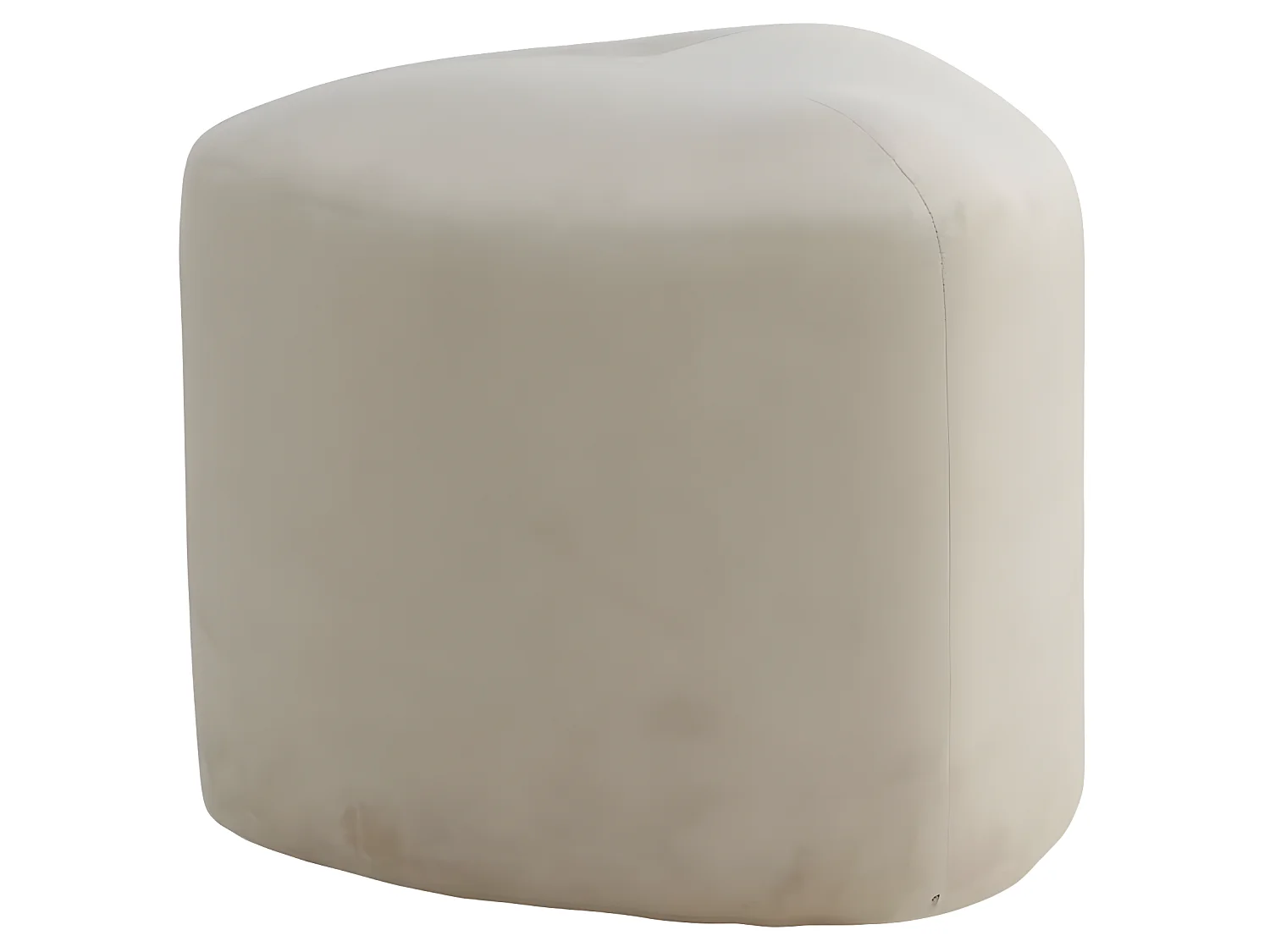 Pouf Peg 46x46x41 cm Velours Blanc