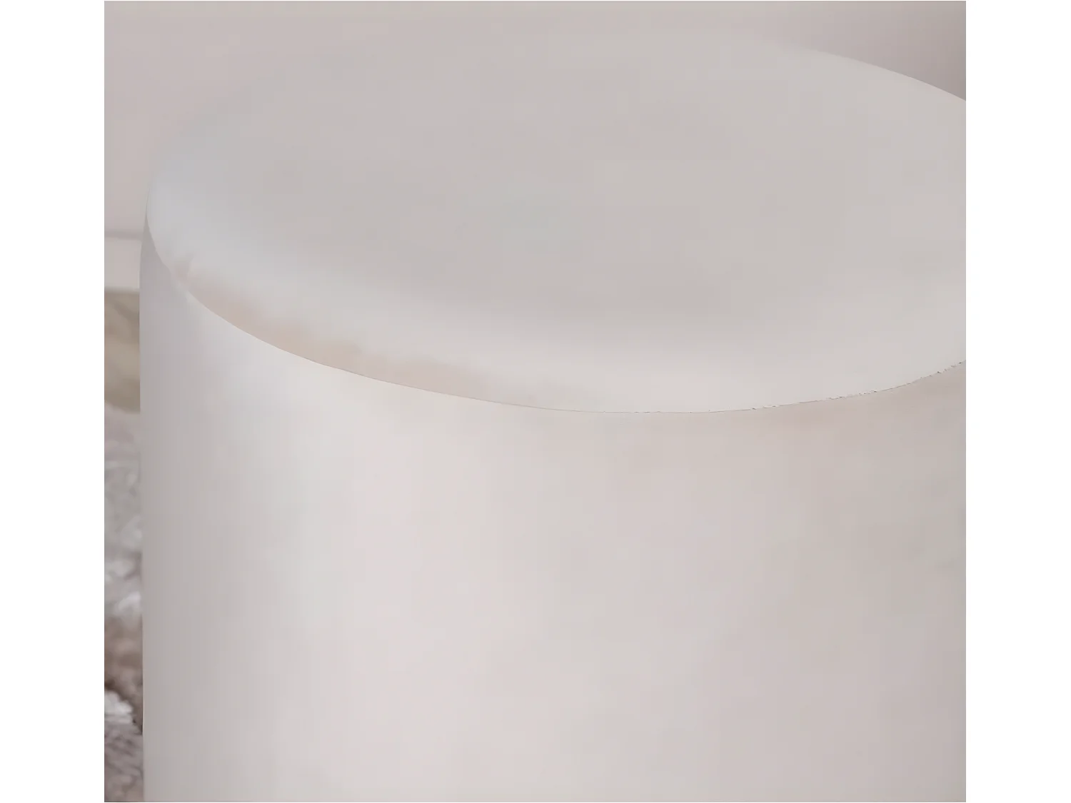 Pouf Benji 35x35x42,5 cm Velours Beige et noir