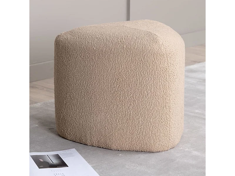 Pouf Peg 46x46x41 cm Teddy Beige