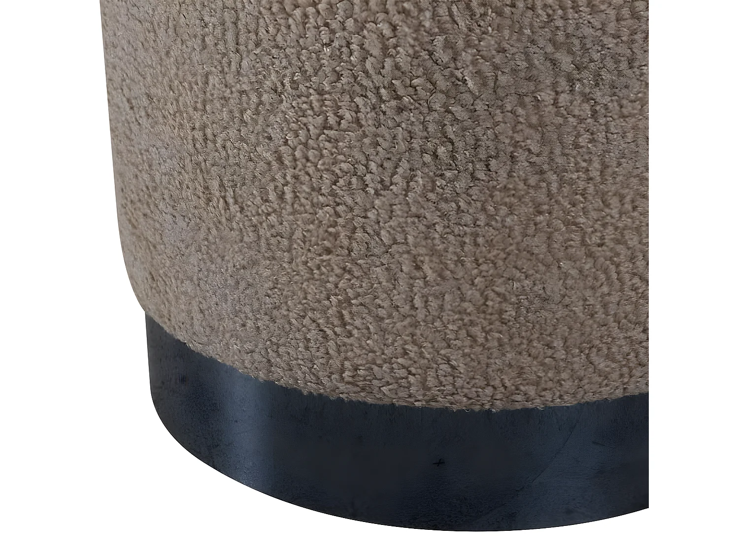 Pouf Benji 35x35x42,5 cm Teddy Beige et noir