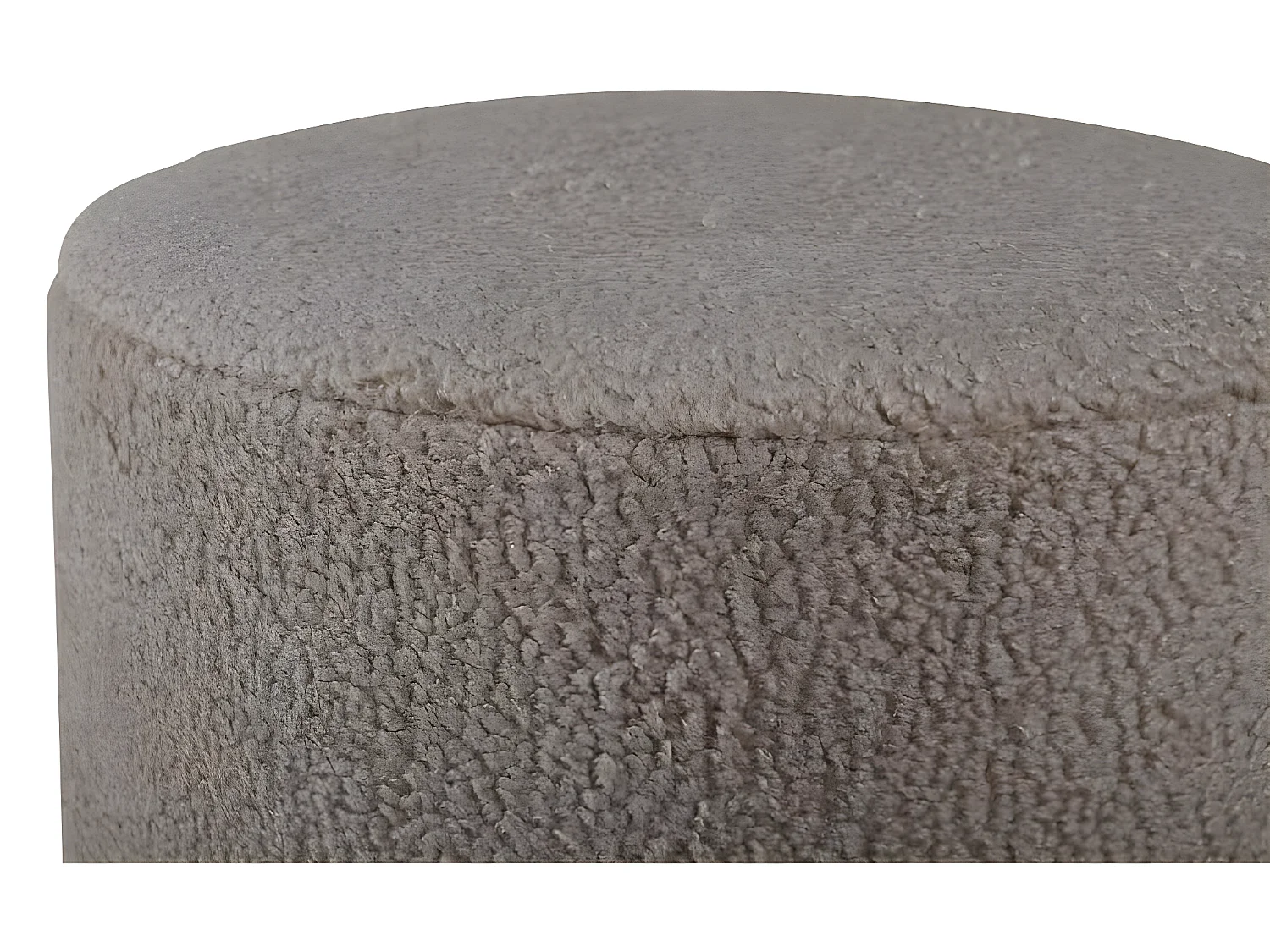 Poef Benji 35x35x42,5 cm teddy beige en zwart