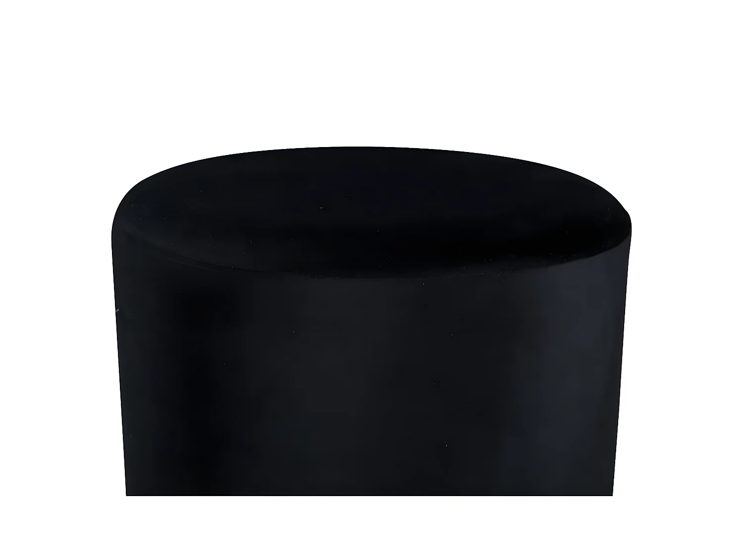 Pouf Benji 35x35x42,5 cm Velours Noir et laiton