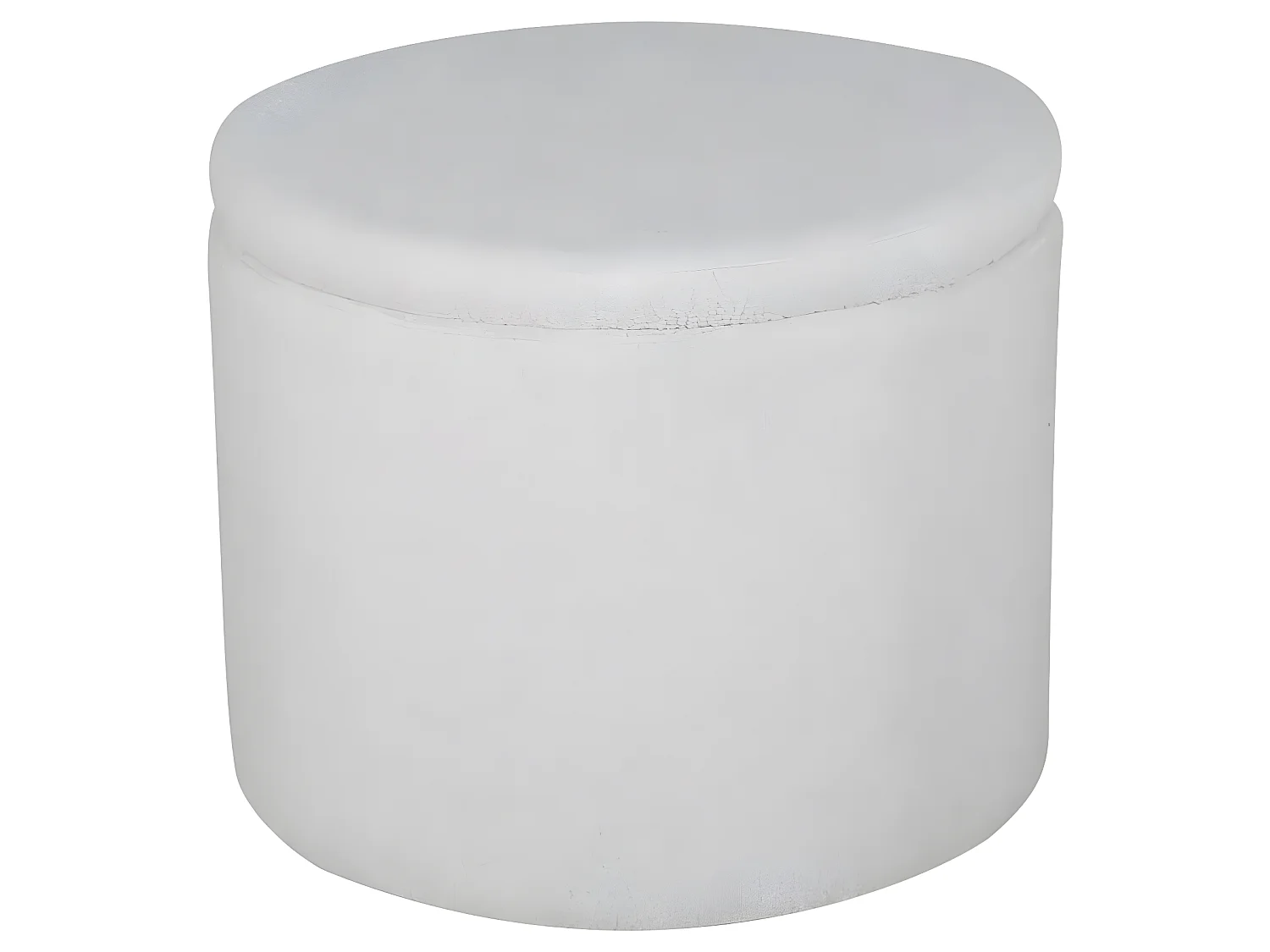 Pouf Dunken 51x51x43 cm Teddy Blanc