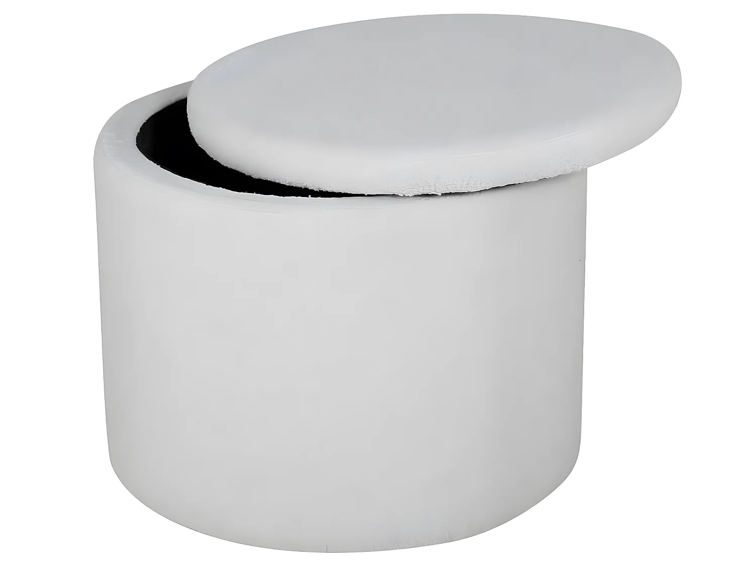 Pouf Dunken 51x51x43 cm Teddy Blanc