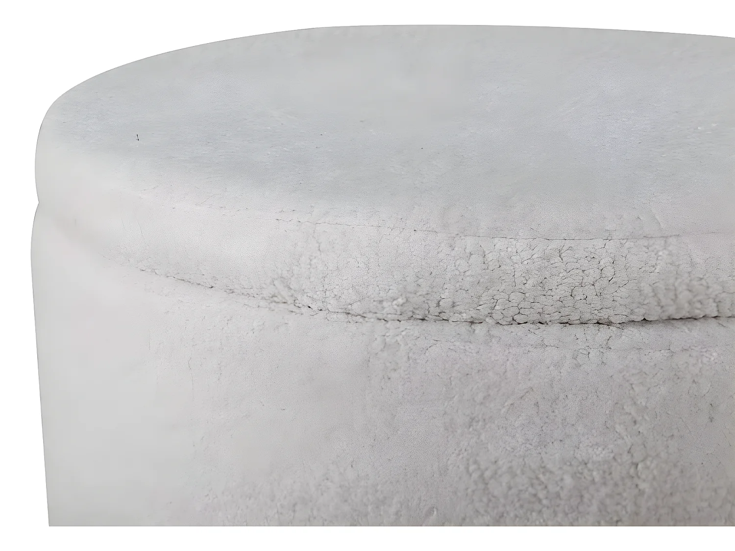 Pouf Dunken 51x51x43 cm Teddy Blanc